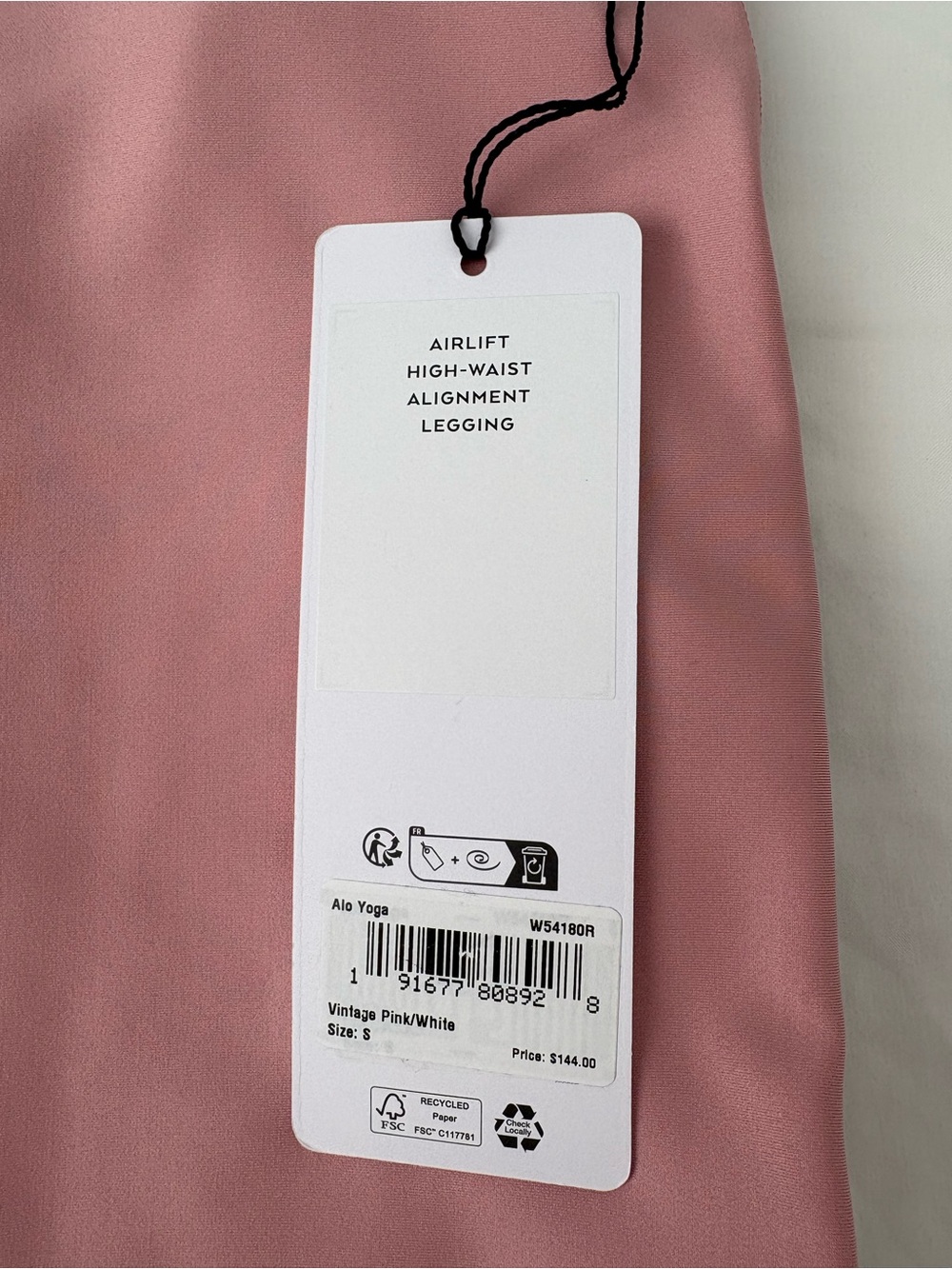 ALO yoga high waist airlift alignment legging color vintage pink size S BNWT - Picture 3 of 7